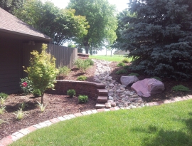 Cobble dry river bed